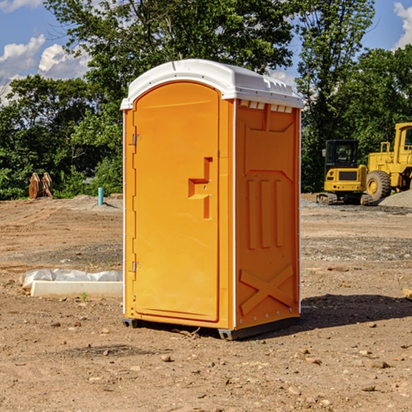 can i customize the exterior of the porta potties with my event logo or branding in Robertsville OH